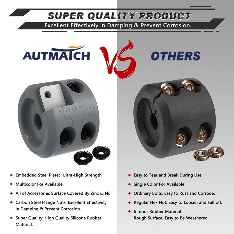 AUTMATCH Winch Cable Hook Stopper (2 Pack), Silicone Rubber Winch