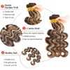 Dokksiiia Blonde Ombre Bundles P4613 Highlight Body Wave Dark Brown