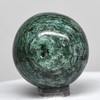 37mm 80g Rich Deep Green Quartz Carved into Sphere Polished
