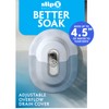 SlipX Solutions Better Soak Adjustable Overflow Drain Cover, Oval, White