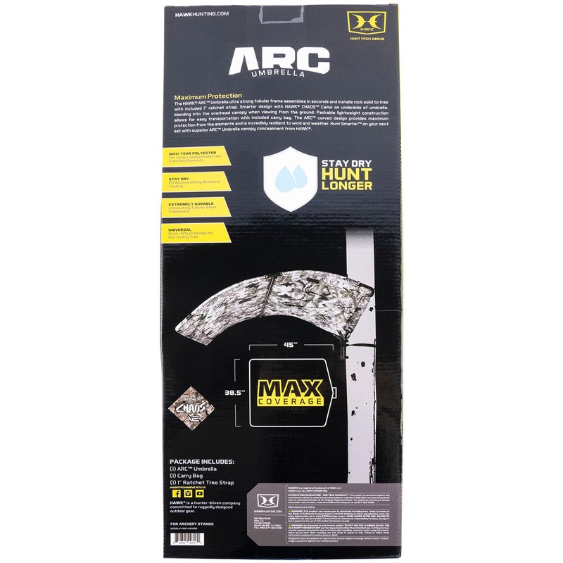 Hawk ARC Hunting Umbrella | Durable Hunting Archery Concealing Camo