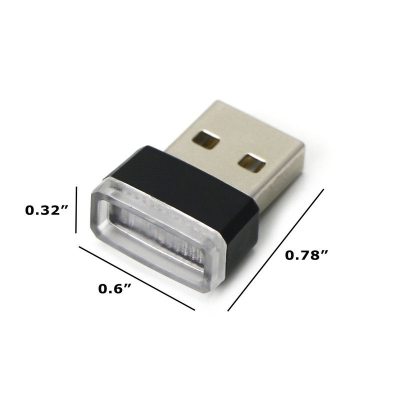 iJDMTOY Brilliant Red USB Plug-in Miniature/Nano LED Car Interior Ambient