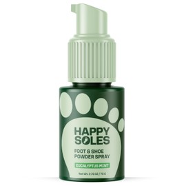 HAPPY SOLES Desodorante en polvo para pies y zapatos Happy Soles - Sin talco, vegano, sin aerosol y sin ensuciar - Absorbe el sudor y combate el mal  