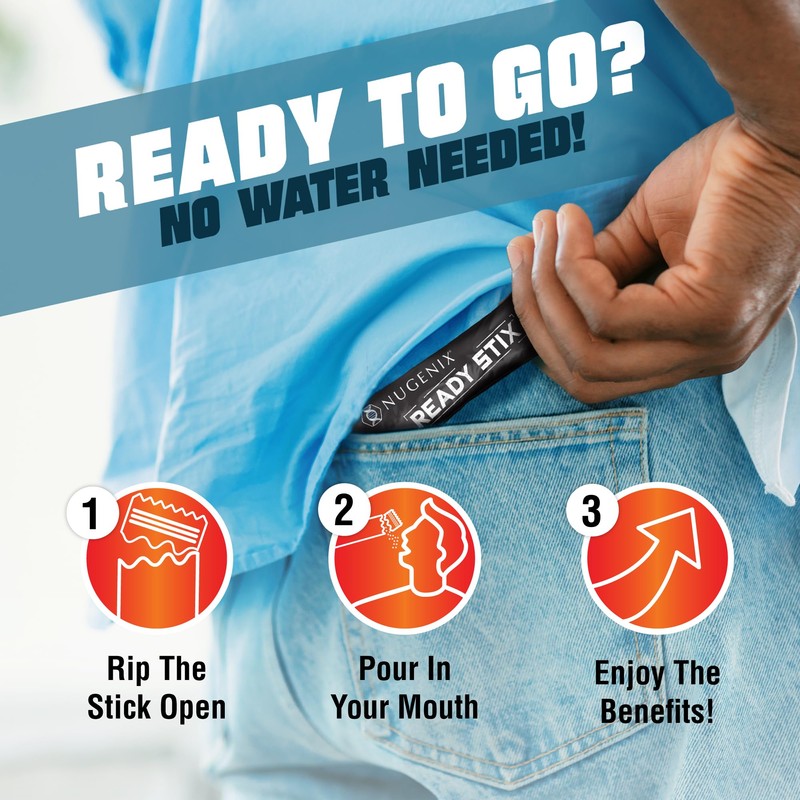 Nugenix Ready Stix - Nitric Oxide Booster, Increase Vitality and