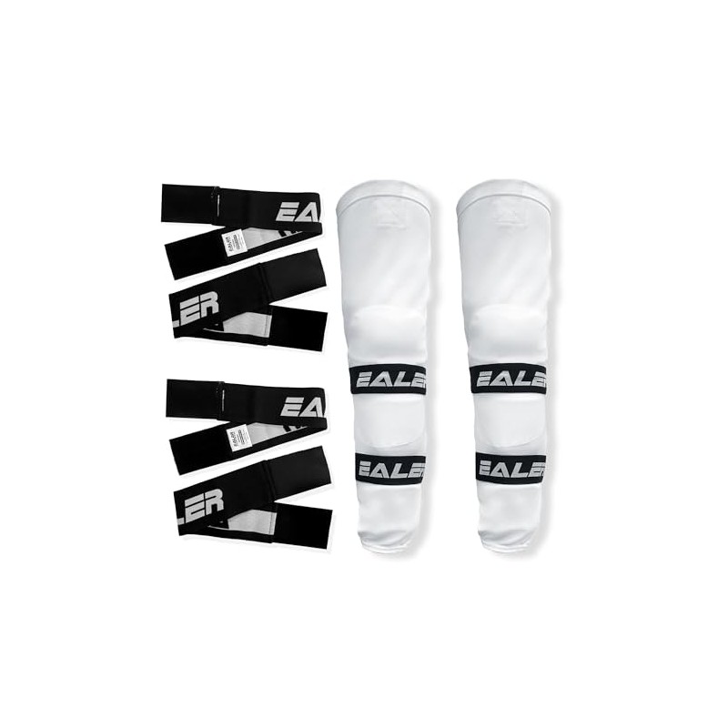 EALER Heavy Duty Hockey Shin Straps for Easy Use (Black)