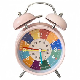 YYDS Loud Table Clock, Stylish, Analog, Vibration, Alarm, Big Sound, Always Wake Up Alarm Clock, For Children, Loud Blows, Wake Up, Bells, Bell Tone, Educational Clock, Cute, Easy to Read