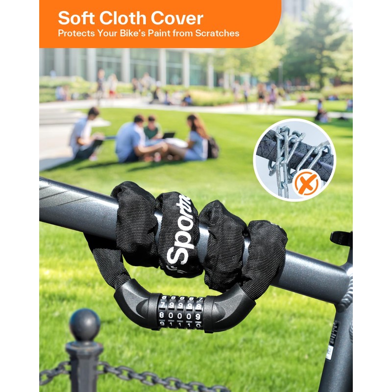 Sportneer Bicycle Lock Combination Lock with Numbers and High Security