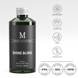 MISIJI Hotel Luxury Fragrance Oils - Home Essential Diffuser Oils Refill for Reed Diffusers,Electric Diffuser Oils Machines,and Oil Warmers -Shine Bling 6.76 Fl Oz/200ML