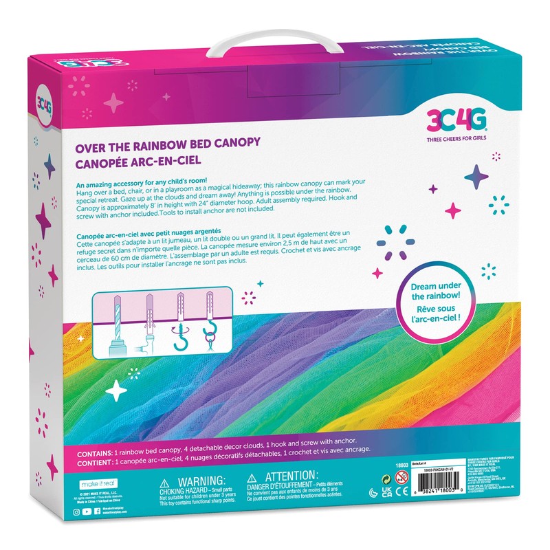 Three Cheers for Girls Make It Real Rainbow Canopy -