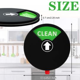 Kleemeiero Dishwasher Magnet Dirty Clean Empty Running Sign Dishwasher Magnet Clean Dirty Sign Magnet Dishwasher Kitchen Dishwasher Fridge Signs for All Dishwashers (Black)