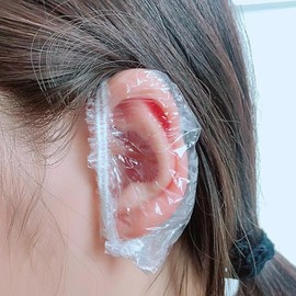 Disposable Ear Covers Approximately 100 Pieces of High Elasticity Ear Covers Commercial Use Bathing Waterproof Ear Covers Beauty Hair Dye Ear Covers One Size Suitable for Most Men and Women