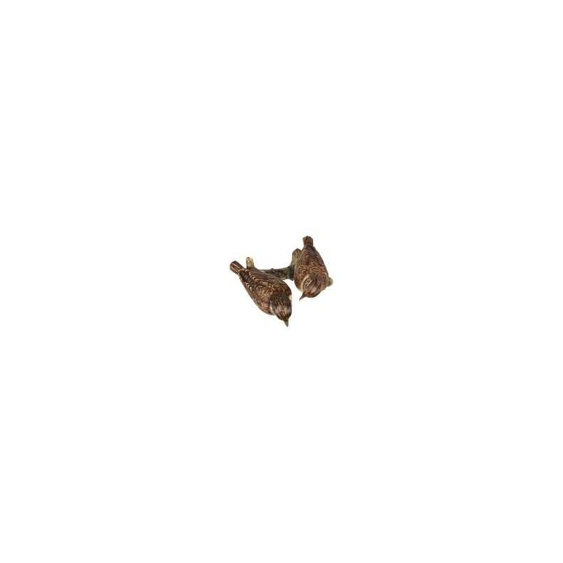 Goebel Bird of the Year 2023 Pair of Brownthroat Figurine