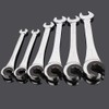 SEIWEI Ratchet Open End Flare Nut Wrench Double Open End