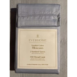 Everhome 700 TC Egyptian Cotton Standard/Queen Set Of Pillowcases (Skyway)