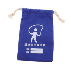 KOMBIUDA Skipping Rope Storage Bag Sports Duffle Bag Canvas Drawstring Pouch Jump Rope for Boys and Girls Water Cup Holder