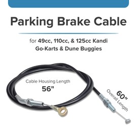 AlveyTech Parking Brake Cable for 49cc, 110cc, & 125cc Kandi Go-Karts & Dune Buggies