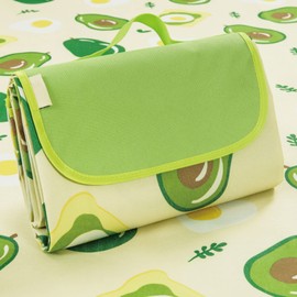 Zjyufy Comfortable Picnic Blanket, Foldable Outdoor Beach Blanket, Waterproof, Sand Proof, Washable, Camping Blanket with Handle for Family, Beach, Hiking, Camping, 57 * 79 in/ 145 * 200 cm