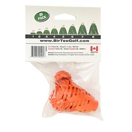 BirTee Golf Tees - Pro Speed Plus with Flexibility and Durability, 8 Pack Indoor Golf Tees/Golf Simulator Tees/Winter Plastic Golf Tees (Orange)
