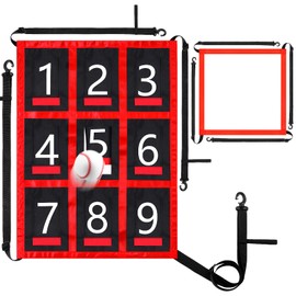 Vinsot 2 Pack Strike Zone Pitching Target for Baseball Net, Numbered Target, Adjustable Baseball Softball Pitching Mat Practice Accuracy Training Throwing Hitting for 6x6, 7x7 or 8x8 Foot Nets