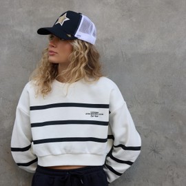 VINTAGE HAVANA Basic 1 Black Trucker Hats Women Washed Gold Star | Mesh Adjustable Snapback Hat | Men & Women Trendy Fashion Baseball Cap