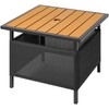 LZRS LZRS Adirondack Square Side Table with Umbrella Hole, Pool