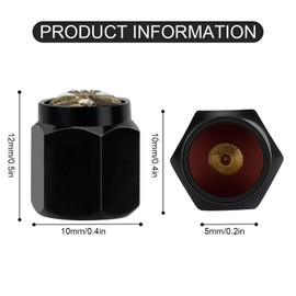 Muishi Donkey Fence Tire Valve Stem Caps, Aluminum Black Stem Tire Valve Caps Universal Stem Covers for Cars, SUVs, Trucks, Bikes, Motorcycles, Bicycles (4 Pack)