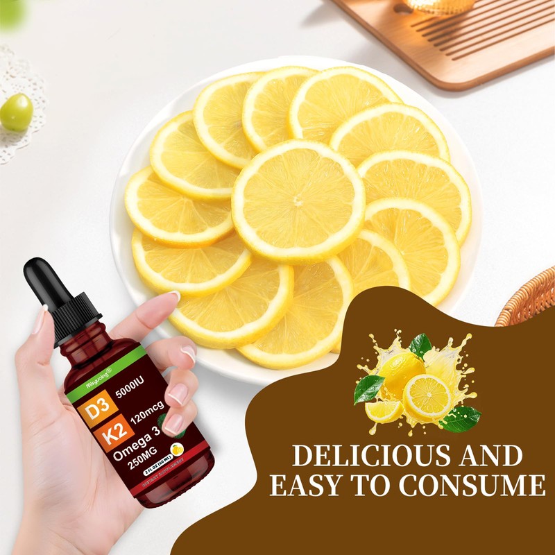 Misyvoing Vitamin D3 K2 Sugar-Free Drops,Vitamin D3 10000 IU with