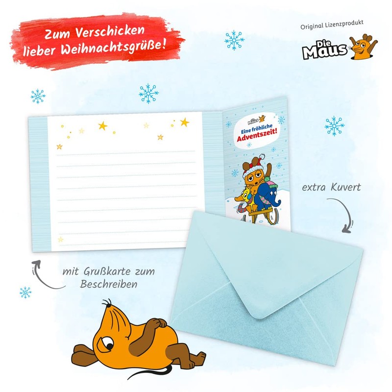 Trötsch Die Maus Windlicht Adventskalender: Karte Weihnachtskarte Adventskalender Geschenk