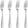 KEAWELL Premium 4-Piece Louise Hammered Fork Set, 18/10 Stainless Steel,