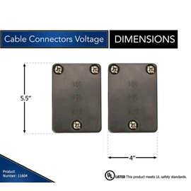 Moonrays 11604 Cable Connectors for Low Voltage Landscape Lighting; 2-Connectors ; Black