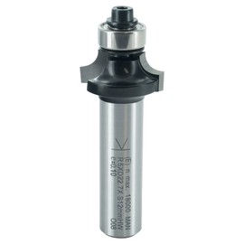 ENT Rounding Over Cutter TC Shank (C) 12 mm, Diameter (A) 22,7 mm, B 9,5 mm, R 5 mm, D 40 mm, with Ball Bearing