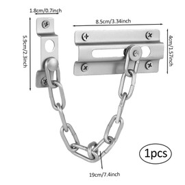 Door Chain, Door Chains for Front Door, Front Door Lock, Door Lock Main Sliding Lock for Hotel Home Living Motel Apartment Bedroom Closet Bathroom Travel Safetyl Door Safety Chain