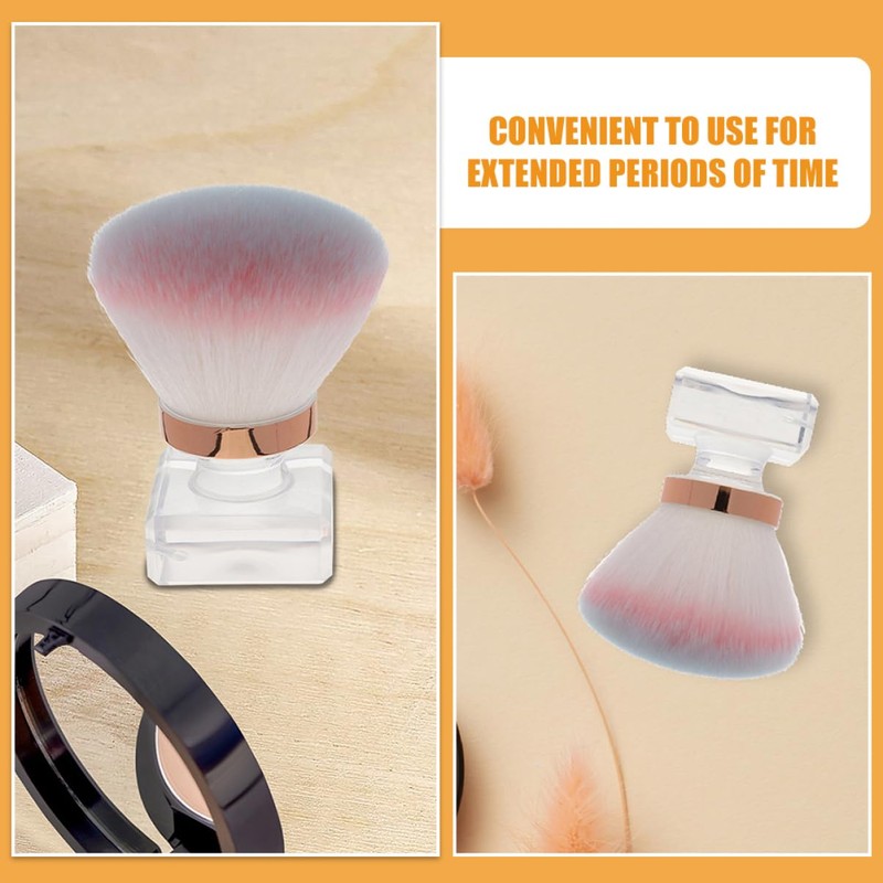 Outanaya 2pcs Nail Cleaning Brush Applicators Soft Bristles Powder Brush
