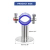 sourcing map 2Pcs Stainless Steel Pipe Supports Wall Mount Ceiling