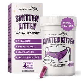 Legendairy Milk Smitten Kitten™ - Vaginal Probiotics for Women - Clinically-Studied Probiotics Lactobacillus Reuteri for Women's Vaginal Health - Supports pH Balance, Flora & Urinary Tract Wellness