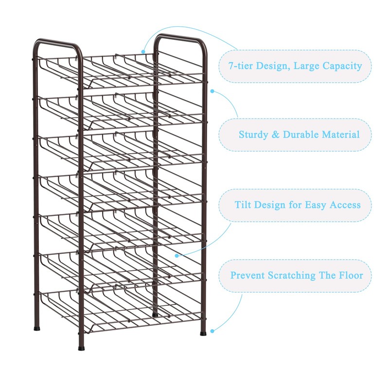 Vrisa Can Organizer for Pantry 7-tier Can Dispenser Rack Holde