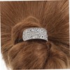 Beavorty 4Pcs Crystal Hair Bands Sparkly Rhinestone Ponytail Holders for