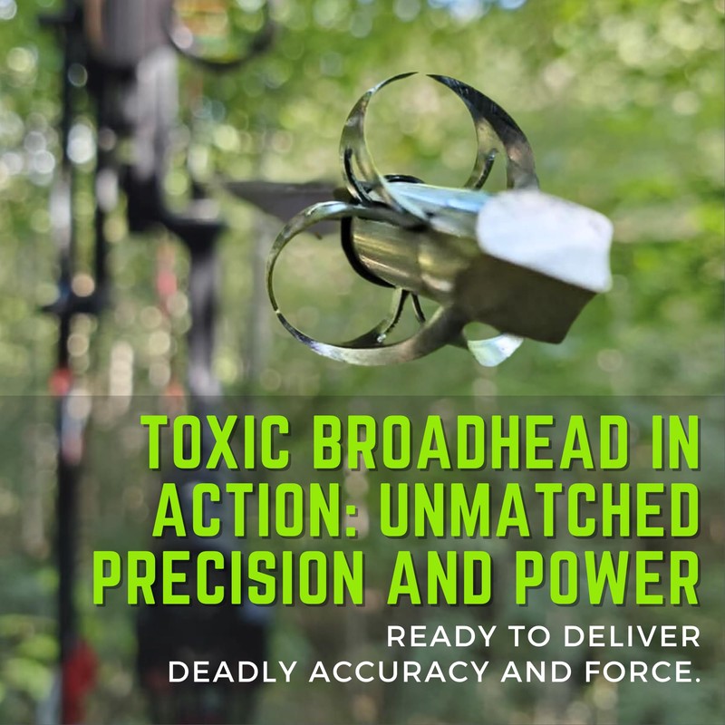 Flying Arrow Toxic Broadheads 100 Grain | Compound Bow Broadheads