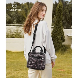 VARLIVOO Mode Damen Schultertasche Frauen Kleine Umhängetasche Rucksack Handtasche College Camping Reisen Taschen Crossbody Bag Wasserdichtes Polyester Panther