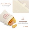 FwQoFvk 2 Pcs Bread Bag with Beeswax Lining, Reusable Cotton