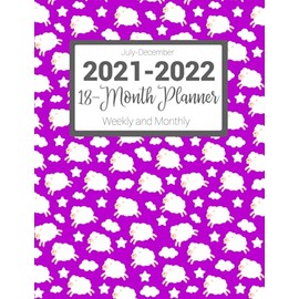 July-December 2021-2022 18-Month Planner: Violet Jumping Sheep Monthly and Weekly 18 Month Academic Agenda