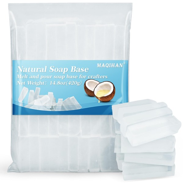 MAQIHAN Soap Base Natural 14.8oz - Clear Glycerin Base for