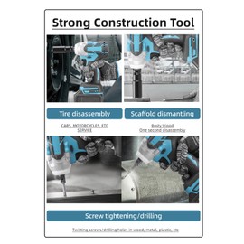21V Cordless Impact Wrench, 406 Ft-lbs (550Nm) Brushless 1/2 inch, 3200 rpm High Torque Impact Gun, 2 x 3000mAh Battery, 5Pcs Driver Sockets, 14 Bits, Charger, Storage Box for Car Home