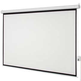 100" 4:3 80" x 60" Viewing Area Motorized Projector Screen with Remote Control, Dual Installation