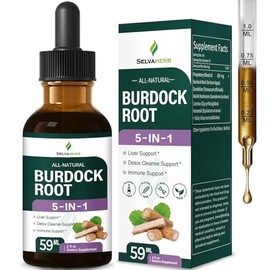 Selvaherb Burdock Root Formula Drops for Detox Cleanse Support & Immune Support. 2oz