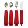 NRS Healthcare Red Handled Cutlery - 4 Piece Set
