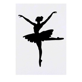 'Ballerina Silhouette' Temporary Tattoo - Water Resistant, Skin-Safe, Non-Toxic Transfer (TO00083641)