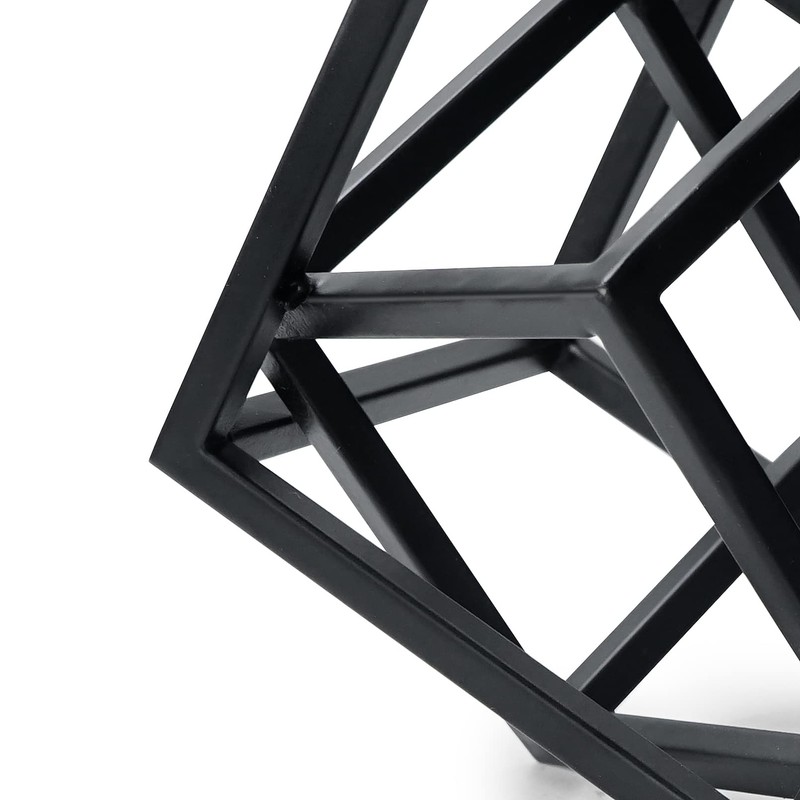 DreamsEden Small Geometric Sculpture, Metal Cube Decorative Ornaments Modern Home