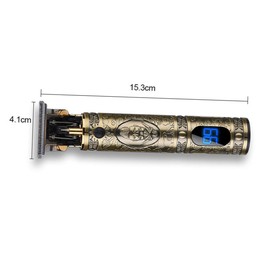 VICASKY Hair Clipper LCD Display Low Noise Metal Hair Trimming Tool for Design Suitable for Professional Use