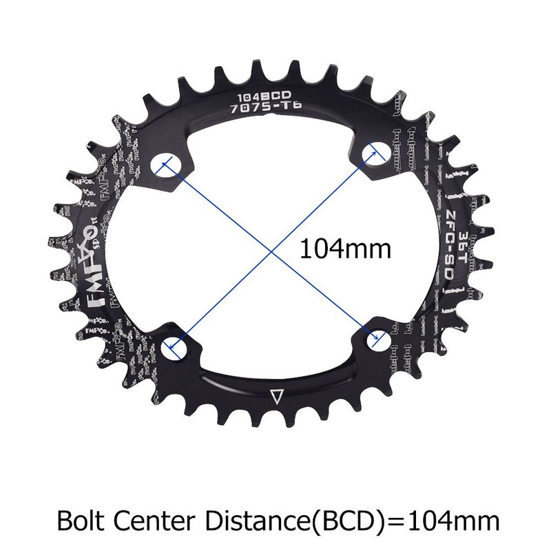 UPANBIKE Bike Bicycle Narrow Wide Oval Shape Single Chainring BCD